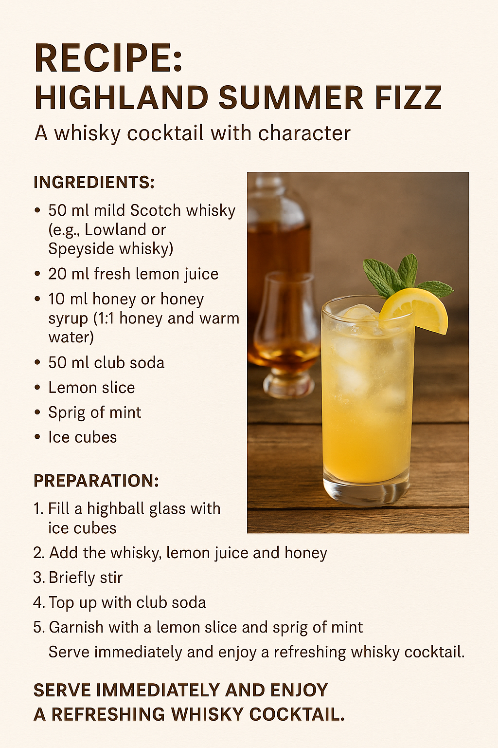 Whisky cocktail recept