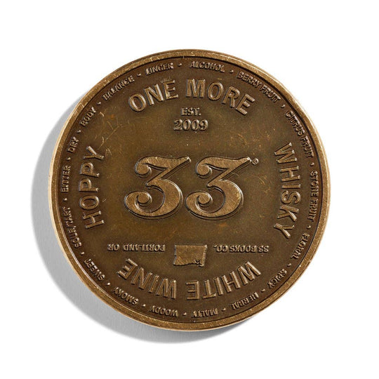 33 Books USA – Drinking Decision Coin – Engraved Metal – Gift for Whisky Lovers - Mood4whisky