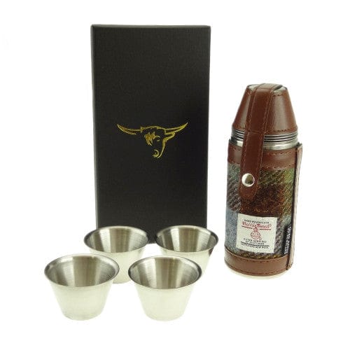 Glen Appin – Hunting Flask – Harris Tweed – MacLeod Tartan - Mood4whisky