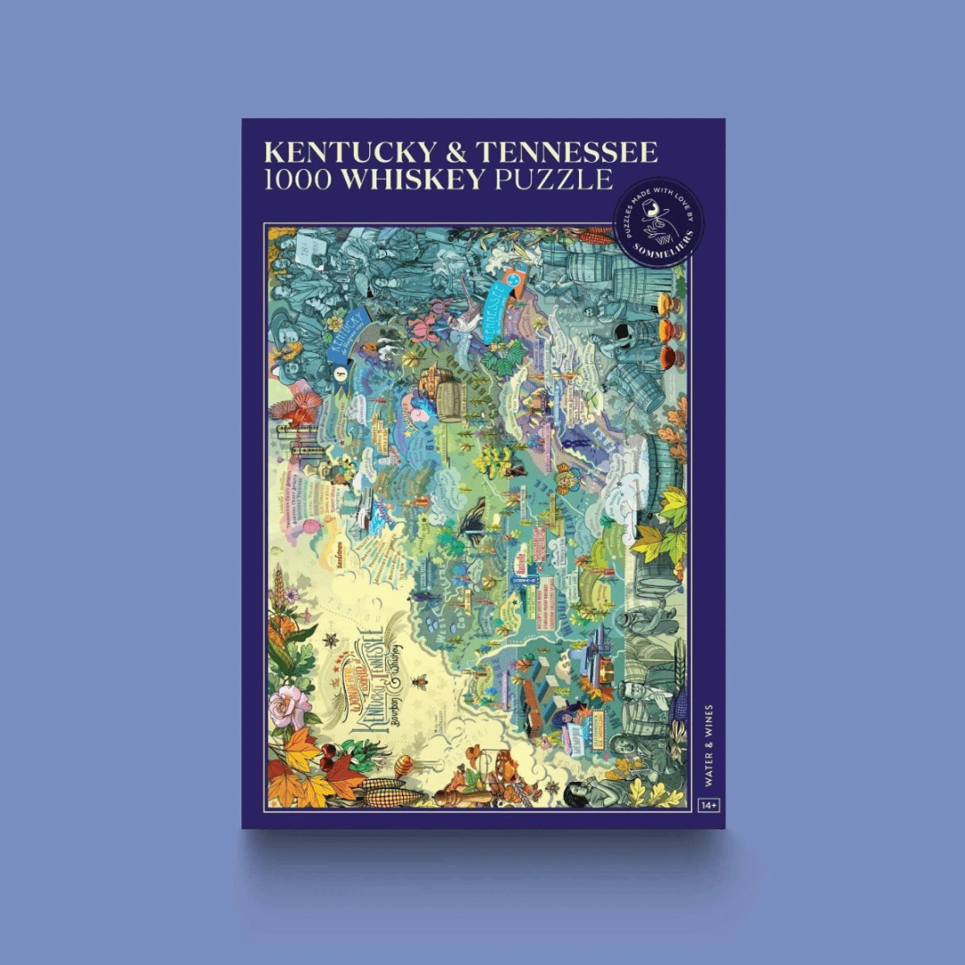 In this photo Water & Wines – Jigsaw Puzzle – Kentucky & Tennessee – 1000 Pieces Mood4whisky
