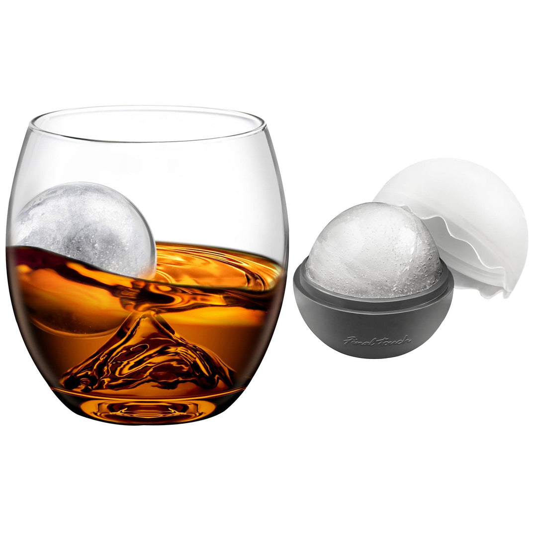 In this photo Whiskey Rock Glass with Ice Ball Mould - 236ml - Original Products Mood4whisky