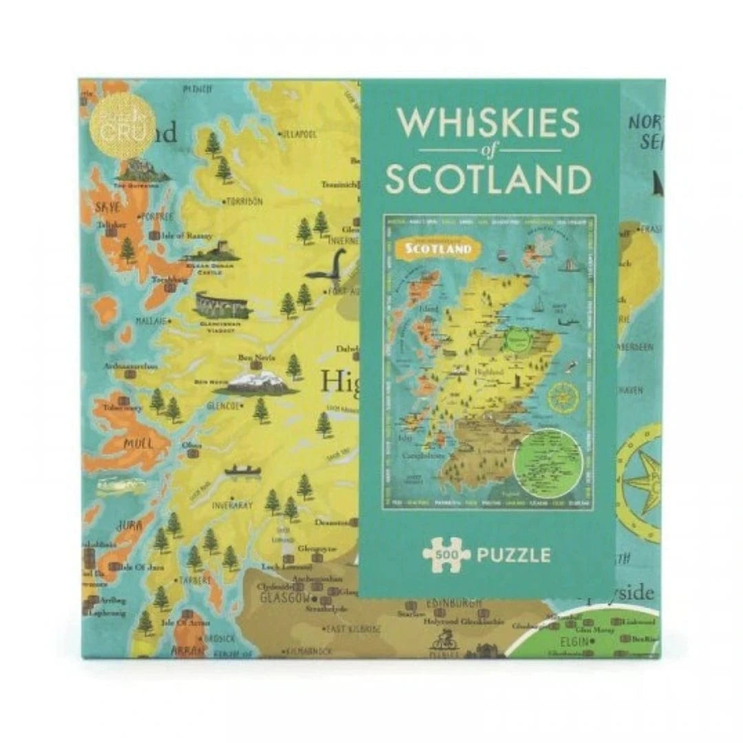In this photo Jigsaw Whiskies of Scotland – Puzzle – 500 Pieces – Whisky Art MoodCompanyNL