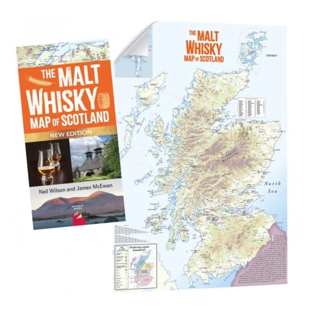 In this photo Malt Whisky Map – Illustrated Map – Scotland Distilleries – Gift for Enthusiasts MoodCompanyNL