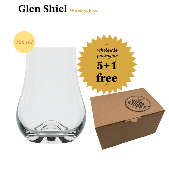 In this photo Whisky glass Glen Shiel ★★★★★ - 100 ml - 5+1 free - Wholesale packaging - Mood4Whisky MoodCompanyNL