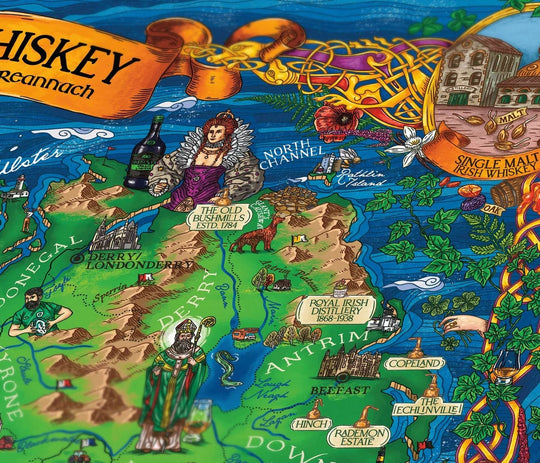 Water & Wines – Jigsaw Puzzle – Irish Whiskey – 1000 Pieces – Age 14+ - Mood4whisky